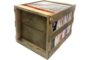 Vinyl Tonic VT31T | Stackable Vinyl LP Storage Crate (Teak)