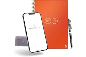 Rocketbook Core Quaderno Smart – Smart Notebook, Cancellabile, Riutilizzabile, Taccuino Digitale, Reusable Notebook per Appunti Digitali, Penna Pilot Frixion e Panno Inclusi (A5, A Righe)