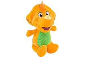 Fisher-Price The World of Barney - Billy Dino, mjuk plysch dinosaurie 16 cm hög inspirerad animerad serie, maskintvättbar, ba