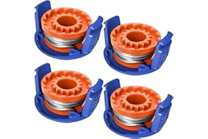 ELLECILA 4 Pack Strimmer Spool for Macallister, Trimmer Replacement Spool Line with Spool Cover, Strimmer Wire, Grass Trimmer Spool, Replacement Strimmer Line for Macallister Mac Allister MGTP18Li