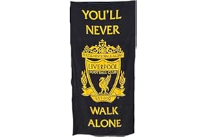 dreamtex Liverpool FC Black and Gold Crest Towel YNWA