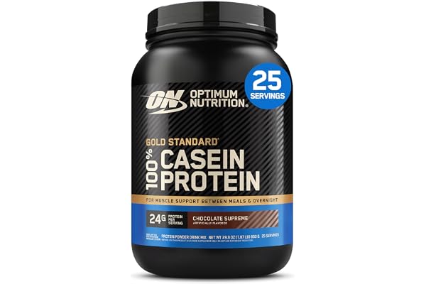 Optimum Nutrition 100% Casein Gold Standard (908g) Chocolate Supreme | Choklad Supreme, 24 portioner, 24 g protein, zink och magnesium, långsamt smältbart micellärt kasein