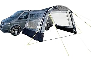 OLPRO Pershore Breeze Campervan Canopy with Recycled Polyester Fabric, Single Beam Inflation Point, Dual Beading and 5000mm HH, 4mm or 6mm awning rail, vehicle height 180cm-200cm, Campervan sunshade