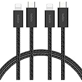 Belkin 2'li &Ouml;rg&uuml;l&uuml; USB-C - Lightning Kablo, 1,5 m, iPhone 14 ve &ouml;nceki modeller, 9. Nesil iPad ve AirPods i&ccedil;in hızlı şarj kab