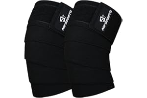 AQF Tutore Ginocchio Bendaggio per Sollevamento Pesi Altamente Resistenti Elasticizzate Ginocchiere Cinghie di Mantenimento Protezione Powerlifting