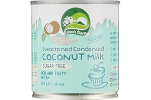 NATURE'S CHARM NATURE'S CHARN Leche de coco espesa y endulzada sin azúcar - Leche condensada vegana - óptimo para postres y repostería - 1 x 320 g