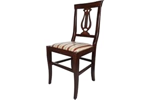 SEDAM SRL Sedia Lira, qualità Top, Vari Colori e Sedute ORDINE MINIMO 2 PEZZI (Noce, Imbottita Rossa)