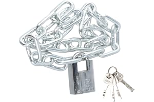 JOYAN Lucchetto Catena per Biciclette, 80 cm Catena di Sicurezza con Lucchetto Antifurto, Kit di Blocco per Bicicletta, Moto, Cancelli e Recinzioni, Resistente e Durevole, Ideale per Ciclismo e Tempo Libero
