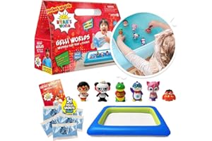 Ryan's World Gelli Worlds from Zimpli Kids, 5 Use Pack, 6 x Ryan's World Figures, Inflatable Tray, Children's Imaginative Playset for Boys and Girls, Birthday Sensory Kit, Pretend Play Toy