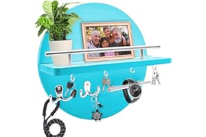 DAAIXC Stile Rustico In Legno Circolare Portachiavi Da Parete, Adatto Come Decorazione Per L'Ingresso Principale, La Camera Da Letto, L'Ufficio E La Cucina Porta Chiavi Da Muro Per Casa.