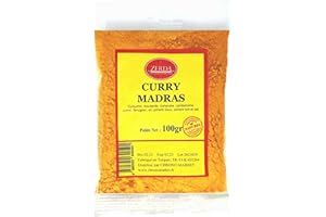 ZERDA SAVEURS D'ORIENT Curry Madras (Poudre Curry Indien) 100G | ZERDA | Haute Qualité | Sans Colorant Ni Conservateur | 100% Naturel