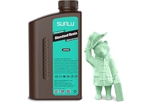 SUNLU 3D Drucker Resin 1000g, Standard Photopolymer Harz 405nm UV Schnell Härtend für 4K/8K LCD/DLP/SLA Resin 3D Drucker, Hohe Präzision, Geringe Schrumpfung, Gute Harzflüssigkeit, 1KG Mintgrün