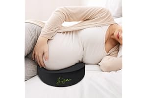 BARST Pregnancy Wedge Pillow for Sleeping, Maternity Wedge Pillow for Back Support, Memory Foam Belly Wedge Pillow for Side Sleeping for Belly Support Black
