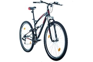 BIKE SPORT LIVE ACTIVE Interbike Parallax Double Suspension Vélo en Acier Roues 29" Frein à V-Brake Avant Shimano 21 Vitesses