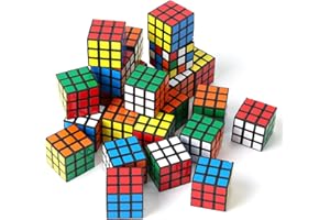 NIRJIK Set Di 24 Mini Cubi Magici – 3 X 3 X 3 Cm, Colori Vivaci, Rispettoso Dell'ambiente, Sostenibile, Ideale per Feste Di Compleanno, Natale, Regali Educativi E Premi per La Classe