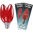Crompton 2 X Fireglow Candle 40W Small Edison Screw Lamp, E14, 40 W