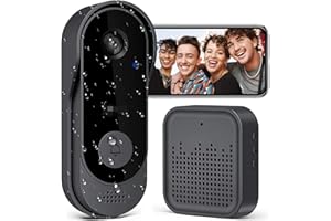 ODIKALA Sonnette sans Fil avec Caméra,1080P WiFi Sonnette Étanche, Batterie Visiophone sans Fil avec Carillon, Audio Bidirectionnel, Vision Nocturne Infrarouge, Détection Humaine PIR