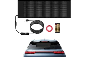 KEYZONE Scrolling LED Sign, 23.4"x4.7" Programmable LED Sign with APP Control - Custom DIY Editor Text, Patterns, Animations, for Car, Store, School, Hotel, Business, Shop Party Wedding Festival