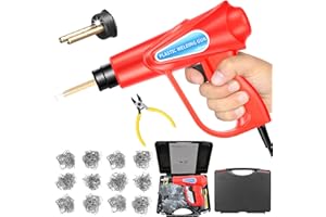 GHGUOLE 70W Soldador de Plastico,220V Plástico Soldadura Máquina,Kit de Reparación de Parachoques de Coche con 800PCS Grapas Calientes,Grapadora Caliente Plastico para Reparación de Grietas de Plástico