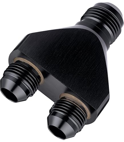 Podavelle Aluminum Y Block Fuel Fitting – Female To Dual 8AN Male Splitter Adapter For Fuel, Oil, Coolant & Air - View #2