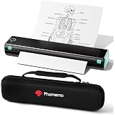 Phomemo M08F Mobiler Thermodrucker A4 Mit Tragetasche + 10PCS Thermopapier | Robust Langlebig | Tragbarer Drucker Für Verträg