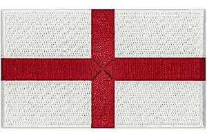 EmbTao Flag of England The Cross of Saint George Patch Embroidered Badge Applique Iron On Sew On Emblem