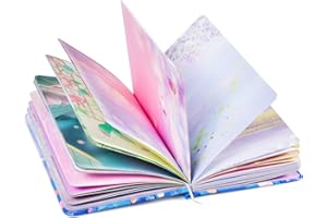 OMEYA PU Leather Colorful Blank Writing Journal for Women, Hardcover Notebooks Personal Diary, Beautiful Journal to Write in, Art Sketchbook, Gift for women Girls, 258 Pages（deep blue & moon）