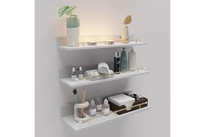 Giftgarden 40 cm półki wiszące, 3 sztuki, białe