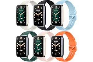 ‎MONUARY Monuary 6 Stück Armband Kompatibel mit Xiaomi Smart Band 7 Pro, Silikon-Ersatzbänder Buntes Armband für Xiaomi Band 7 Pro