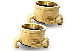PipeSan Snabbkoppling Geka 1 tum i mässing – 2-pack | Invändig gänga | Bajonettlåsning | Kompatibel med Gardena