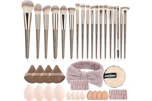 ‎MAANGE MAANGE Pinselset Makeup 38-teiliges Make-up-Pinsel-Set, Hochwertige Synthetische Schminkpinsel Set Für Foundation Puder Lidschatten Concealer Eyeshadow