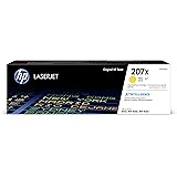 HP 207X W2212X Toner Jaune Grande Capacité Authentique pour HP Color LaserJet Pro M255 / M282 / M283, XL