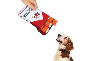 QHSXMQ Lot de 3 jouets à cigarettes pour chien avec une boîte - Jouet interactif pour chien - Jouet en peluche pour chien de petite taille et de taille moyenne