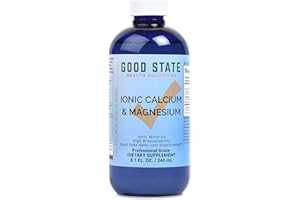 Good State | Ionic Calcium & Magnesium | Natural | Nano Sized Mineral Technology | Professional Grade | Supports Healthy Absorption of Minerals Levels | 48 Servings | 8 Fl oz Bottle