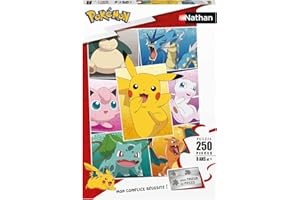 Nathan - Puzzle Enfant - 250 pièces - Types de Pokémon - Filles ou garçons dès 8 ans - Puzzle de qualité supérieure - Carton épais et résistant - Animés - 86882