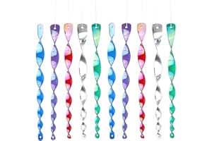 CHmiss 10 Stück Bunt Reflektierende Windspirale Vogelabwehr Vogel abwehr Garten Dekoration zur Halten Sie Vögel Weg von Ihrem Haus,für Balkon und Garten Obstbäume und Blumen Schützen