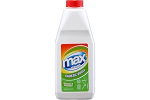 Max Strength Caustic Soda 1kg – Premium Grade Caustic Soda Pearl Granules, Powerful Sink Unblocker & Degreaser