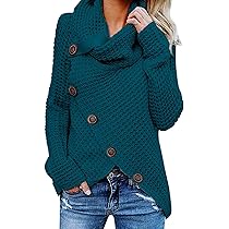 Shownicer Femme Pull En Tricot Col En V Dentelle Pullover Couleur Unie Léger Casual Manches Longues Pull Tricoté Chaud Hauts Chandail Automne Hiver A Blanc XS