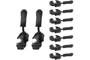 FOGCOSY 9 Pcs Zip Repair Kit, Zipper Repair kit, Zippers Replacement, Quick Install Detachable Pulls Zip Heads No Sewing Required, 3 Different Size Black Universal Replacement Zipper for Jackets, Luggage, Bag