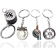 GYORI Keychain, 4Pcs Fast and Furious 3D Gear Shift Keychain, Alloy Material for Car Fans, Unisex, 4 Keyrings Included