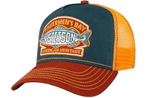 Stetson JBS-Bear Trucker Cap Baseballcap mit Baumwolle Markenstickerei Snapback Cap mit Mesh-Einsatz Schirmmütze Winter Sommer