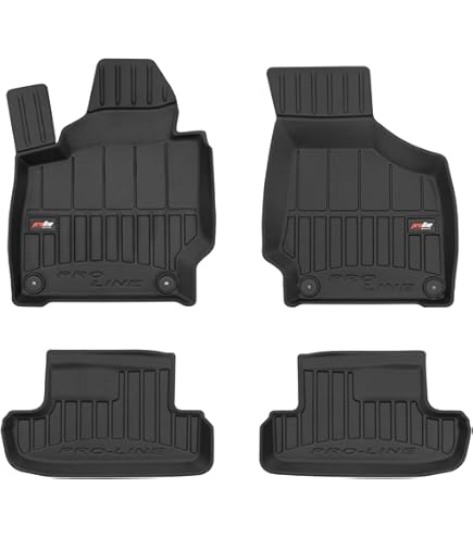 Audi 8S0061221041 Rubber Floor Mats 2X All Weather Rubber Mats with TTS Lettering Black