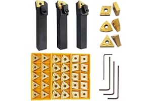 AISNY 36 pezzi Portautensili per Tornio CNC, 5/8" Inserti Elicoidali MTJNR1616H16 MWLNR1616H08 MCLNR1616H12 con WNMG431 CNMG431 TNMG331 Taglierina per Inserti in Metallo Duro Set