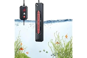 KDFALO Aquarium heizung,300W heizstab aquarium mit einstellbarer temperatur,tauchsieder mit Übertemperaturschutz und Wassertrennungsfunktion,Externer Regler,für Süß- und Meerwasseraquarien bis zu 200 L