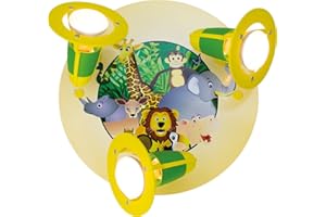 ‎ELOBRA Elobra Strahler Rondell Dschungel, 3 flammig ELO-127551, 30 x 29 x 20 cm, Gelb