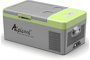 Alpicool Y16T 15L Compressor Car Fridge Freezer, DC 12v Camping Refrigerator, Portable Mini Cool Box for TruckCampervanRVBoat, -20℃ to 20℃