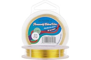 BENECREAT 10m Alambre de Cobre Cable Metálico Accesorios de manualidad para Diseño de Bisutería - Dorado Calibre 20