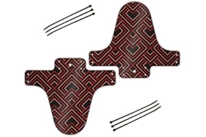 SERIBAS Guardabarros MTB - 2 Piezas – Material rigido – Guardabarros Bicicleta montaña – guardabarro Delantero y Trasero – Incluye Bridas