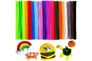 Daover 200 PCS Pipe Cleaners, 20 Multi-Colors Pipe Cleaners for Craft Supplies, Chenille Stems for DIY Arts Crafts Project(Multi Color)