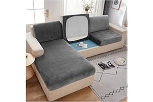 UYEOCO Housse de Coussin Extensible de Canape Housse de Protection 3/2/4/1 Places/d'angle Velours Housse de Canapé Housse de siège de canapé Couvre pour Canapé Protege ( Color : #1 , Size : 3posto a sedere-X